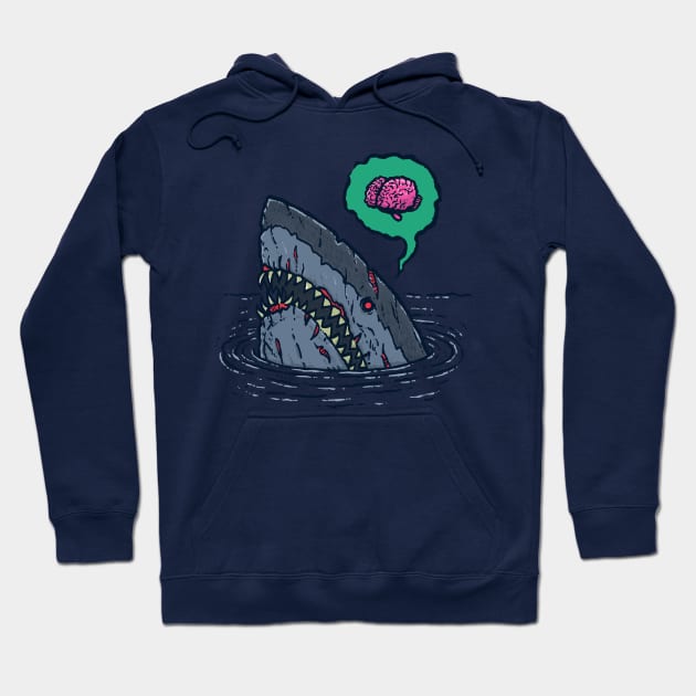 Zombie Shark II Hoodie by nickv47